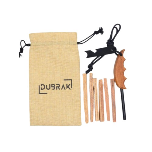 Dubrak wood handle ferro rod - wood,
